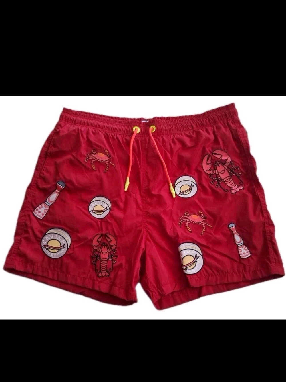 Bain De Mer SALIN RED Mens Swimwear PINK CAVIAR 3XL HTF Designer Swim Trunk